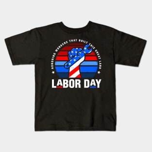 Labor Day USA Patriotic Design Kids T-Shirt